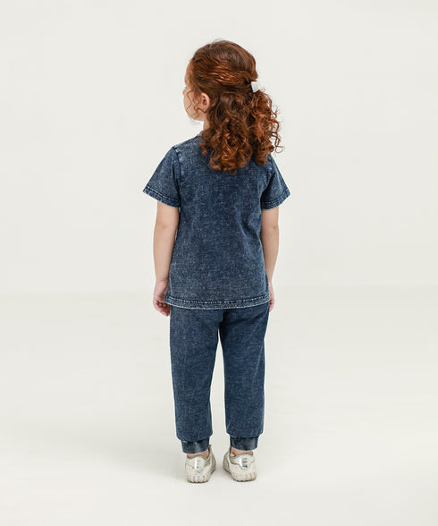 Girls' Denim Graphic Tee